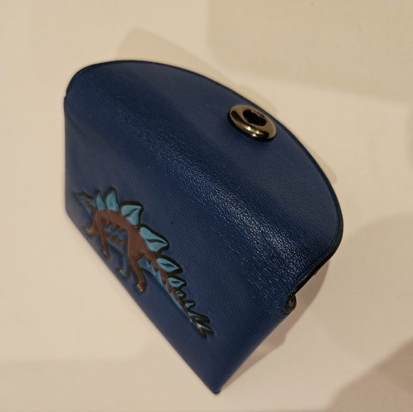 Coach Beast Collection Steggy Dinosaur Turnlock Leather Card Case Wallet - Picture 4 of 4